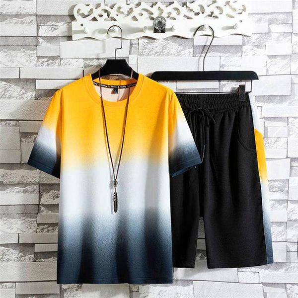 men's tracksuits fashion t-shirt two piece suits summer o neck large size outdoor sport leisure ice silk street style two-piece sets, Gray
men's tracksuits fashion t-shirt two piece suits summer o neck large size outdoor sport leisure ice silk street style two-piece sets, Gray