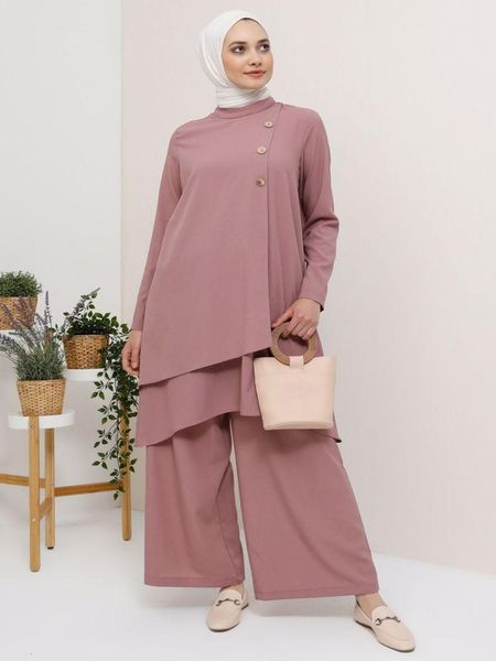 ethnic clothing asymmetric double team long sleeve tunic pants 2 pieces set fashion muslim women wide leg suit turkey feast kaftan abaya, Red
ethnic clothing asymmetric double team long sleeve tunic pants 2 pieces set fashion muslim women wide leg suit turkey feast kaftan abaya, Red