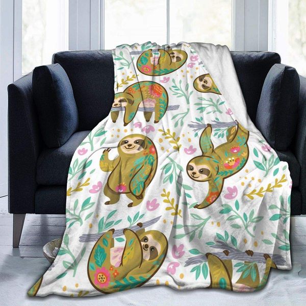 funny floral sloth flannel fleece throw blanket 50"x60" living room/bedroom/sofa couch warm soft bed blanket for kids adults all
funny floral sloth flannel fleece throw blanket 50"x60" living room/bedroom/sofa couch warm soft bed blanket for kids adults all