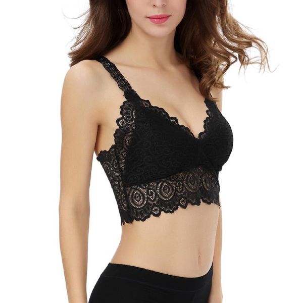 women's tanks & camis women underwear plus size vest crop ladies lace wireless bra lingerie v-neck female tank top, White
women's tanks & camis women underwear plus size vest crop ladies lace wireless bra lingerie v-neck female tank top, White