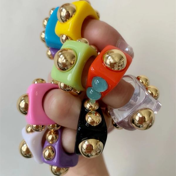 golden bead transparent resin acrylic square rings for women friends couple jewelry trendy travel, Golden;silver
golden bead transparent resin acrylic square rings for women friends couple jewelry trendy travel, Golden;silver