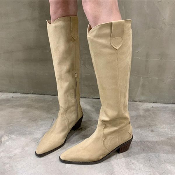 boots 2021 women zipper flock leather western cowboy knee-high pointed toe autumn winter fashion block high heels slip on shoes, Black
boots 2021 women zipper flock leather western cowboy knee-high pointed toe autumn winter fashion block high heels slip on shoes, Black