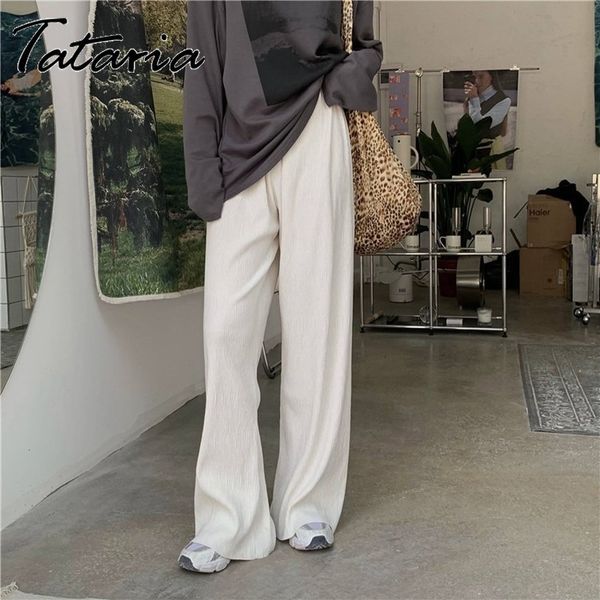 spring summer women classic pants loose high waisted pleated pants waist wide leg stacked casual trousers for female 210514, Black;white
spring summer women classic pants loose high waisted pleated pants waist wide leg stacked casual trousers for female 210514, Black;white