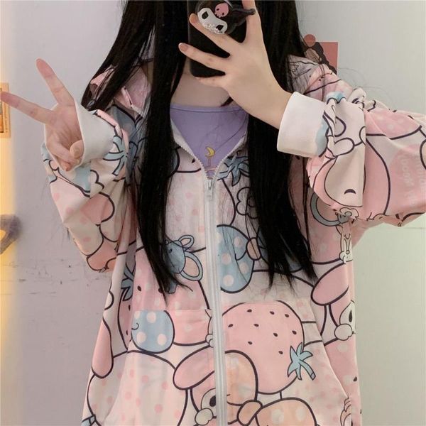 women's jackets harajuku jacket cartoon strawberry print loose zipper jk uniform cute female student womens and coats, Black;brown
women's jackets harajuku jacket cartoon strawberry print loose zipper jk uniform cute female student womens and coats, Black;brown