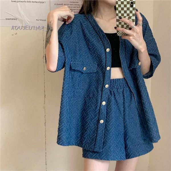 women's tracksuits aowdtmz 2021 korean ladies suit denim jacket shorts blue thin short sleeve knee-length summer oversized clothing wom, Gray
women's tracksuits aowdtmz 2021 korean ladies suit denim jacket shorts blue thin short sleeve knee-length summer oversized clothing wom, Gray