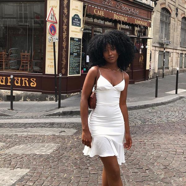 party dresses women's dress 2021 spring and summer solid color strap splicing open back ruffle short, White;black
party dresses women's dress 2021 spring and summer solid color strap splicing open back ruffle short, White;black