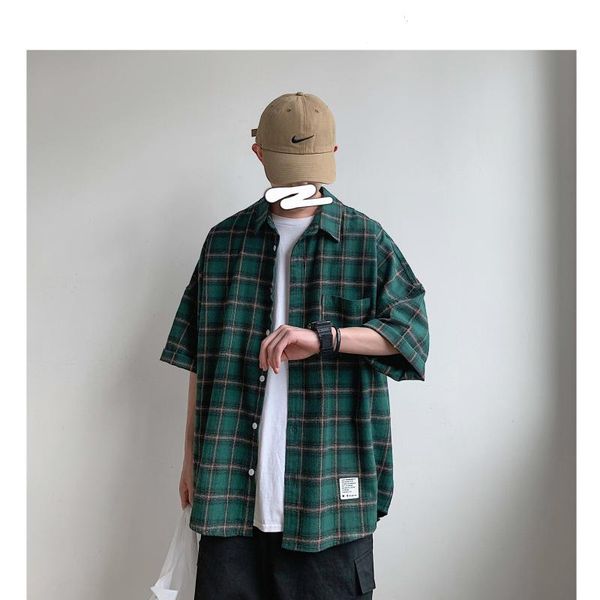 summer men's fashion trend green color shirts lattice printing hawaiian mens brand shirt french cuff plus size -xl casual, White;black
summer men's fashion trend green color shirts lattice printing hawaiian mens brand shirt french cuff plus size -xl casual, White;black