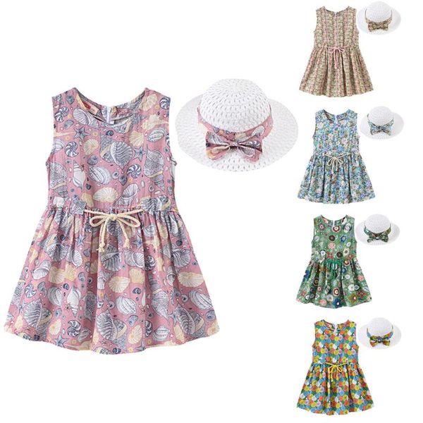 girl's dresses baby kids girls sleeveless floral flower print princess dress+hat set outfit children's clothing roupa infant, Red;yellow
girl's dresses baby kids girls sleeveless floral flower print princess dress+hat set outfit children's clothing roupa infant, Red;yellow