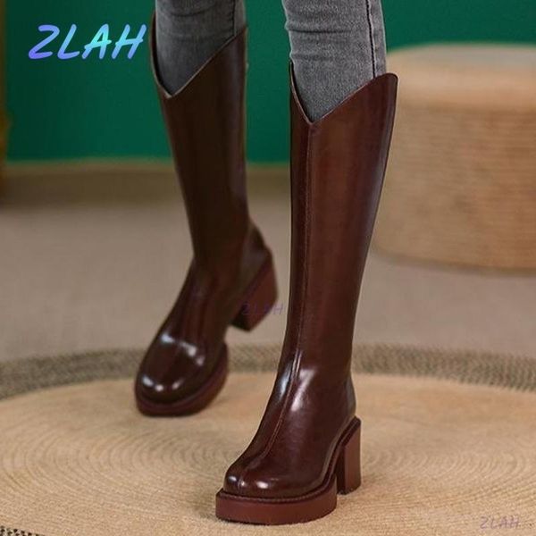 boots women's knee-length high shoes zlah thick-soled fashion high-heeled round toe back zipper, Black
boots women's knee-length high shoes zlah thick-soled fashion high-heeled round toe back zipper, Black
