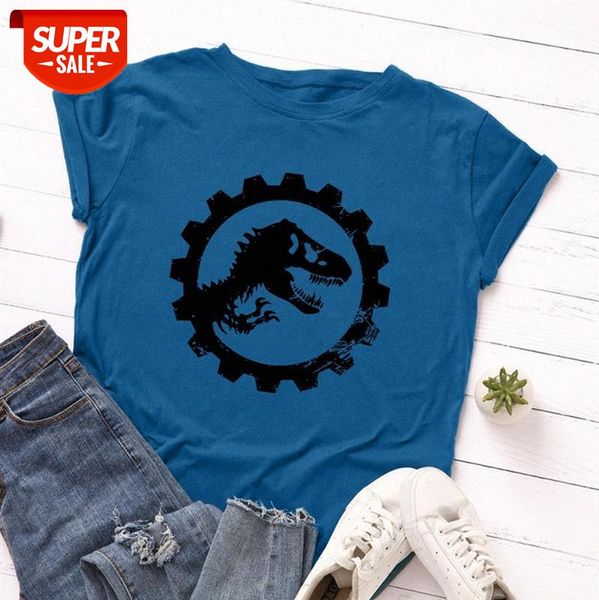 spot cross-border european and american women's dark dinosaur loose round neck short-sleeved cotton t-shirt women #wl04, White
spot cross-border european and american women's dark dinosaur loose round neck short-sleeved cotton t-shirt women #wl04, White