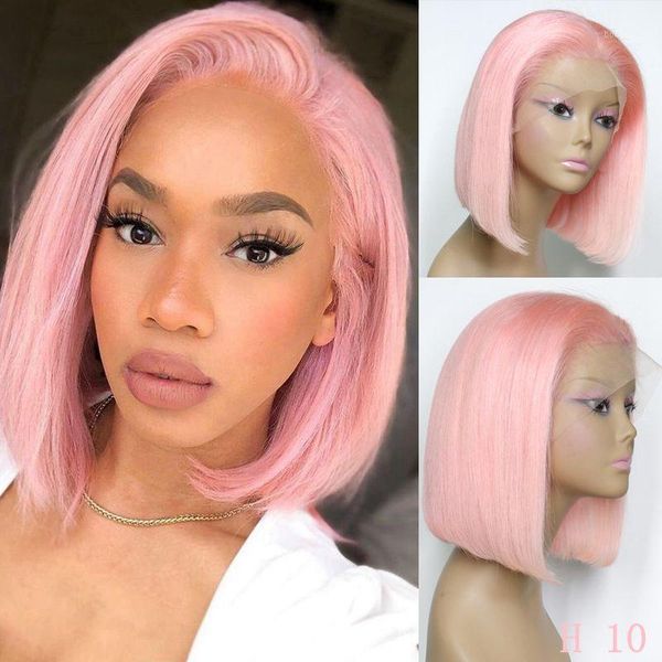 pink color 150% density lace front human hair wigs pre plucked brazilian remy short bob 13*4 with baby1, Black;brown
pink color 150% density lace front human hair wigs pre plucked brazilian remy short bob 13*4 with baby1, Black;brown