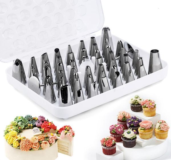 52pcs/set cake decorating tips set with storage box piping nozzles pastry baking accessories decoration tools &
52pcs/set cake decorating tips set with storage box piping nozzles pastry baking accessories decoration tools &
