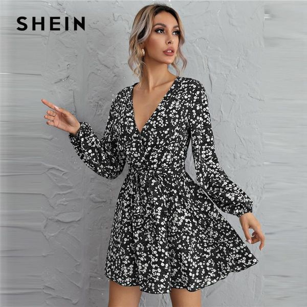 self belted ditsy floral wrap dress women spring v neck bishop sleeve ladies high waist boho a line dresses casual, Black;gray
self belted ditsy floral wrap dress women spring v neck bishop sleeve ladies high waist boho a line dresses casual, Black;gray
