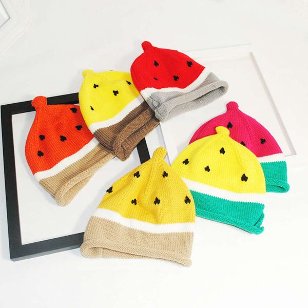 children's watermelon hat, baby knitting fruit autumn and winter wool warm cover hat, Yellow
children's watermelon hat, baby knitting fruit autumn and winter wool warm cover hat, Yellow