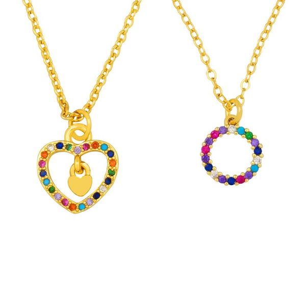 pendant necklaces small heart padlock necklace for girls gold filled chain with lock women rainbow round circle zircon, Silver
pendant necklaces small heart padlock necklace for girls gold filled chain with lock women rainbow round circle zircon, Silver