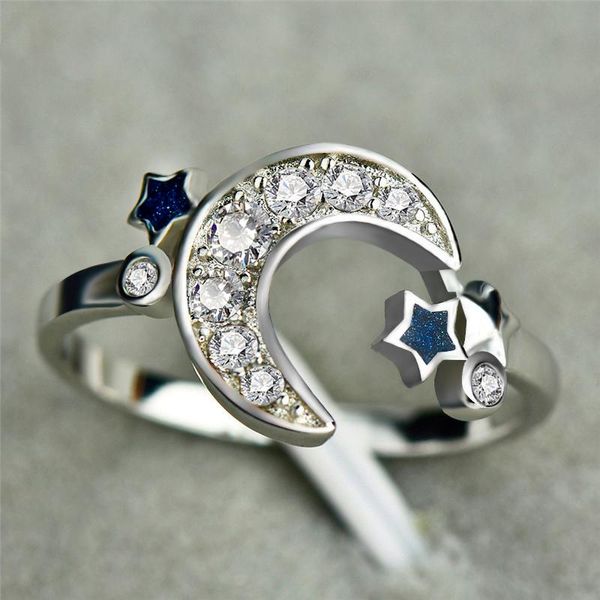wedding rings boho female small moon star ring fashion bridal finger 925 silver jewelry promise love engagement for women, Slivery;golden
wedding rings boho female small moon star ring fashion bridal finger 925 silver jewelry promise love engagement for women, Slivery;golden