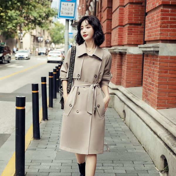 women's trench coats casual coat for women fashion windbreaker winter clothes long autumn khaki loose jacket korean style, Tan;black
women's trench coats casual coat for women fashion windbreaker winter clothes long autumn khaki loose jacket korean style, Tan;black