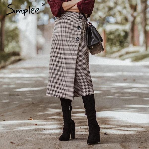 skirts simplee elegant asymmetrical split women skirt autumn winter 2021 houndstooth midi vintage ladies high waist plaid, Black
skirts simplee elegant asymmetrical split women skirt autumn winter 2021 houndstooth midi vintage ladies high waist plaid, Black