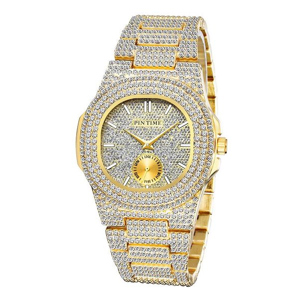 wristwatches pintime hip hop iced out men watch quartz luxury mens stainless steel clock relogio masculino gift, Slivery;brown
wristwatches pintime hip hop iced out men watch quartz luxury mens stainless steel clock relogio masculino gift, Slivery;brown