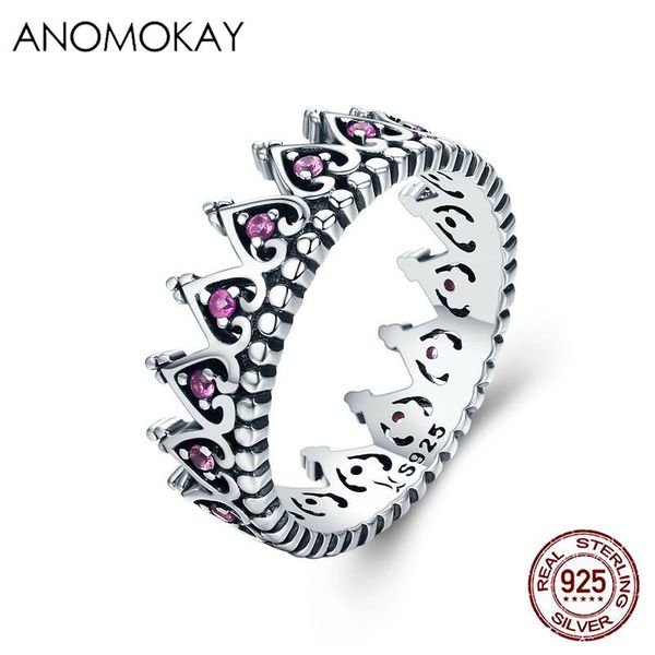 cluster rings anomokay 925 sterling silver romantic pink cz crown heart finger for women party gift jewelry anel, Golden;silver
cluster rings anomokay 925 sterling silver romantic pink cz crown heart finger for women party gift jewelry anel, Golden;silver