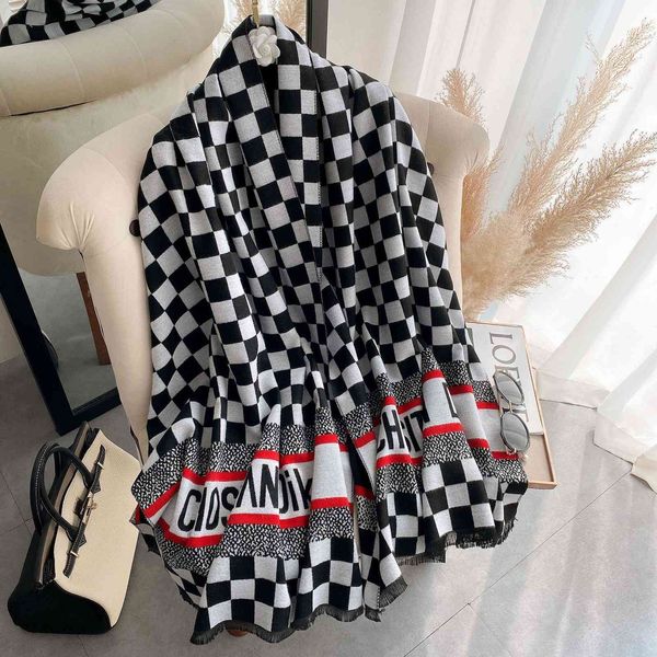 70% off design autumn and new lengthened thickened shawl tassel imitation cashmere scarf women's chessboard warm, Blue;gray
70% off design autumn and new lengthened thickened shawl tassel imitation cashmere scarf women's chessboard warm, Blue;gray