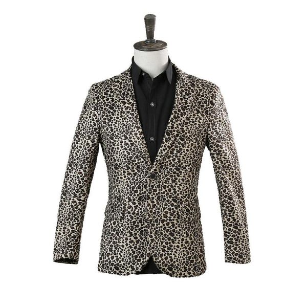 men's suits & blazers mens leopard print blazer jacket dj nightclub performance suit men party wedding prom for stage hombre, White;black
men's suits & blazers mens leopard print blazer jacket dj nightclub performance suit men party wedding prom for stage hombre, White;black