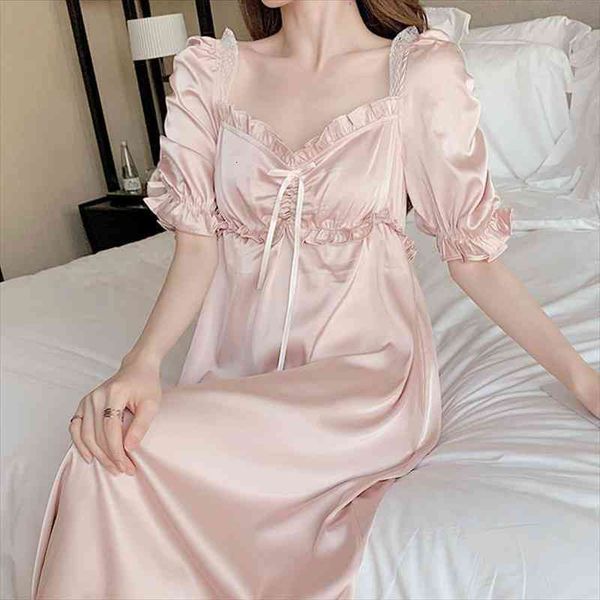 summer womens ins style sleepwear stain princess sleepshirts vintage ladies girls ice silk puff sleeve nightgowns nightdress, Black;red
summer womens ins style sleepwear stain princess sleepshirts vintage ladies girls ice silk puff sleeve nightgowns nightdress, Black;red