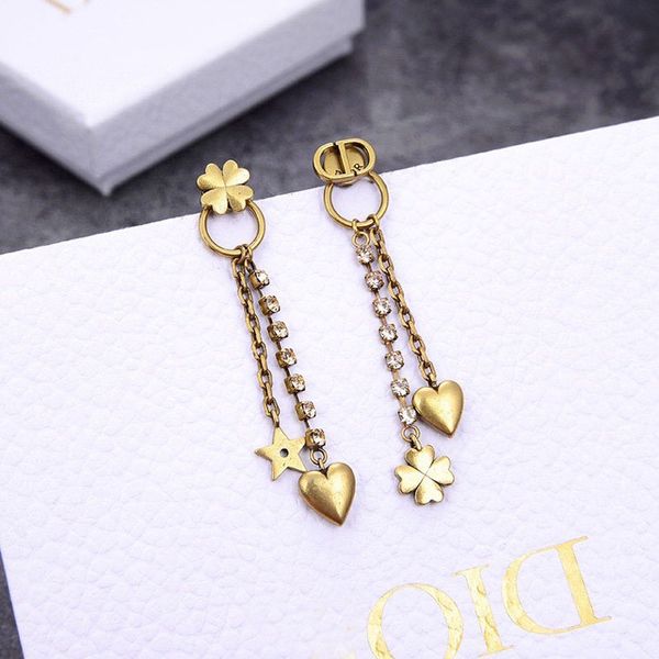 luxury jewelry family new love star tassel earrings red letter earrings for women, Golden
luxury jewelry family new love star tassel earrings red letter earrings for women, Golden