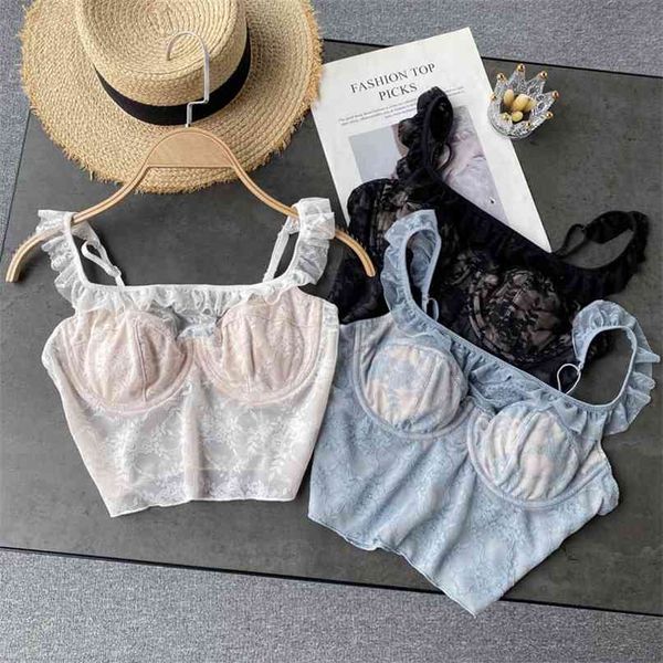 women fashion retro wood ear lace micro permeable vest sleeveless short bustier corset crop r605 210527, White
women fashion retro wood ear lace micro permeable vest sleeveless short bustier corset crop r605 210527, White