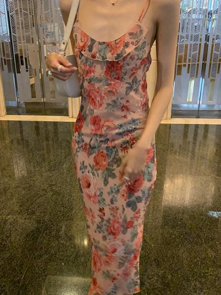 vintage floral dress women chiffon korean beach wear spaghetti v neck midi flower summer dresses for 2021 casual, Black;gray
vintage floral dress women chiffon korean beach wear spaghetti v neck midi flower summer dresses for 2021 casual, Black;gray
