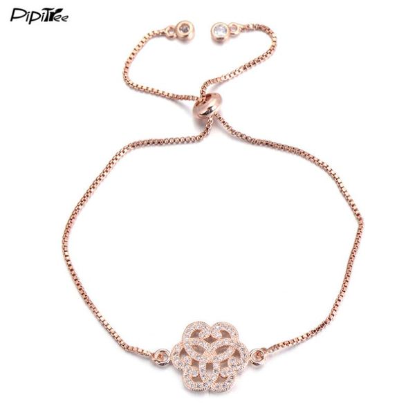 charm bracelets pipitree summer cz crystal flower bracelet femme rose gold color women chain jewelry for lady lovers' gift, Golden;silver
charm bracelets pipitree summer cz crystal flower bracelet femme rose gold color women chain jewelry for lady lovers' gift, Golden;silver