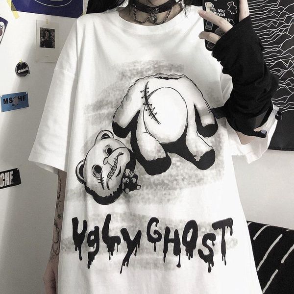 women's t-shirt amine death bear print t shirt cool white clothes streetwear girls funny tees summer loose high street females
women's t-shirt amine death bear print t shirt cool white clothes streetwear girls funny tees summer loose high street females