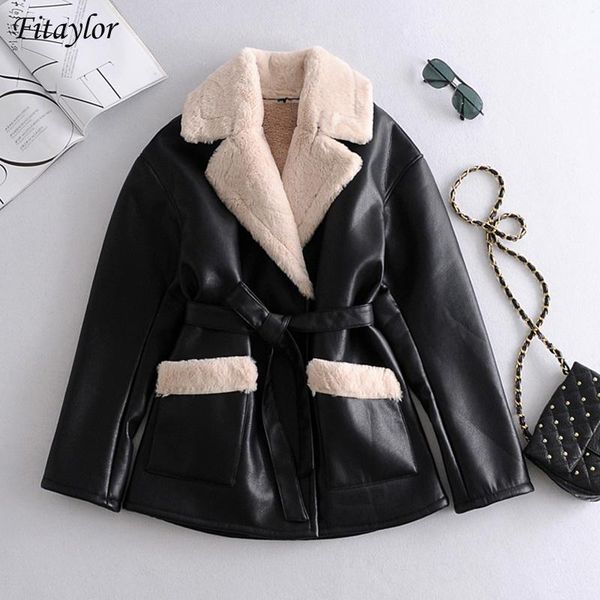 women's leather & faux fitaylor winter women splicing lamb jacket warm thick black punk overcoat loose belt lambs wool fur outwear
women's leather & faux fitaylor winter women splicing lamb jacket warm thick black punk overcoat loose belt lambs wool fur outwear