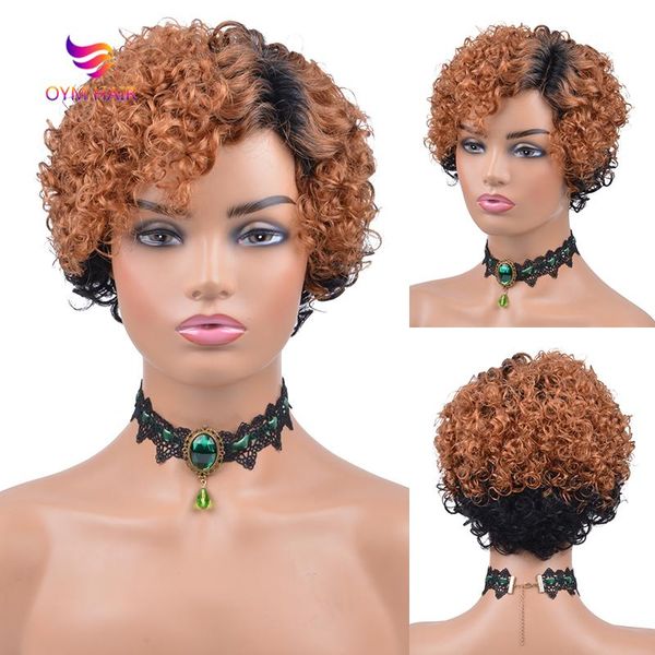 lace wigs brazilian short bob t part ombre curly human hair wig for women remy 150% density, Black;brown
lace wigs brazilian short bob t part ombre curly human hair wig for women remy 150% density, Black;brown