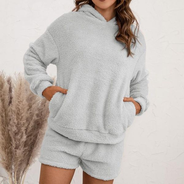 women's tracksuits 2021 short sets women home clothes casual fleece hooded hoodies shorts spring autumn female pullovers solid matching, Gray
women's tracksuits 2021 short sets women home clothes casual fleece hooded hoodies shorts spring autumn female pullovers solid matching, Gray
