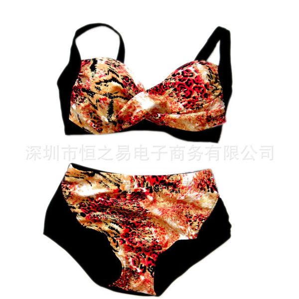 women's swimsuit high waist bikini digital print split triangl swimwear, White;black
women's swimsuit high waist bikini digital print split triangl swimwear, White;black