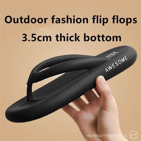 men's slippers summer flip flops beach thick bottom outdoor shoes slides thong women sandals soft 211110, Black
men's slippers summer flip flops beach thick bottom outdoor shoes slides thong women sandals soft 211110, Black