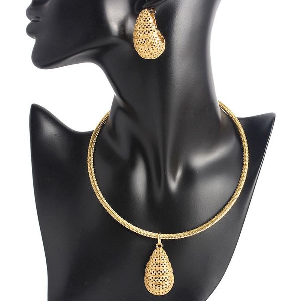earrings & necklace women metal hollow exaggerated drop fashion brazilian jewelry gold plated african sets, Silver
earrings & necklace women metal hollow exaggerated drop fashion brazilian jewelry gold plated african sets, Silver