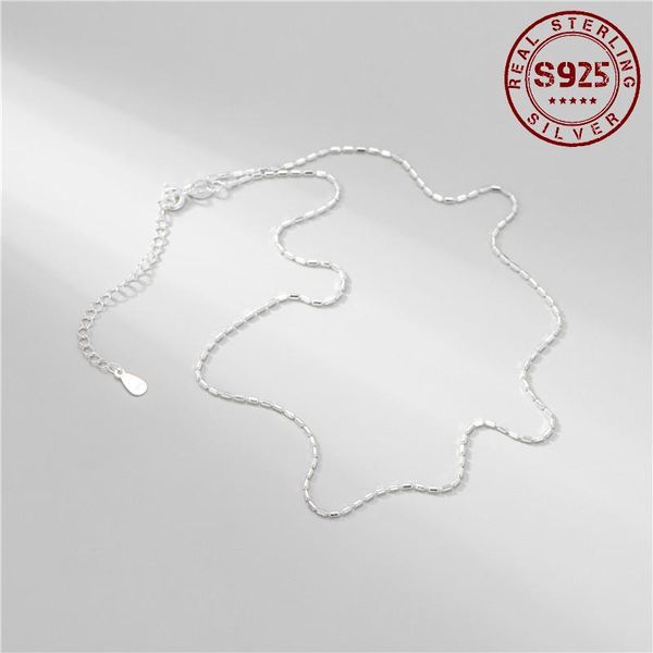 chains real 925 sterling silver necklace for women block string beads chain luxury jewelry accessories
chains real 925 sterling silver necklace for women block string beads chain luxury jewelry accessories
