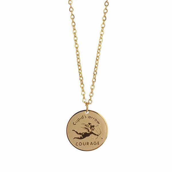 coin pendant cupid's arrow necklace gold stainless steel love courage chains angel couple eros jewelry necklaces, Silver
coin pendant cupid's arrow necklace gold stainless steel love courage chains angel couple eros jewelry necklaces, Silver