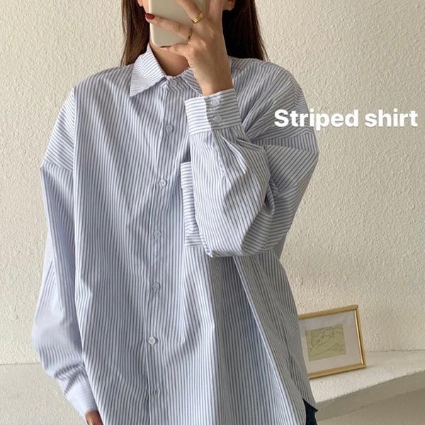 blouse women shirt long sleeve striped retro blue ladies bl049 women's blouses & shirts, White
blouse women shirt long sleeve striped retro blue ladies bl049 women's blouses & shirts, White