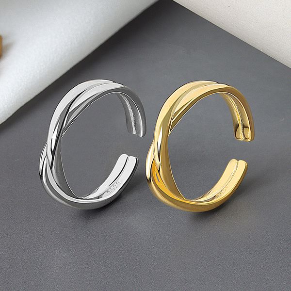 sterling silver european round resizable intersecting ring retro fashion tide flow open rings 2021
sterling silver european round resizable intersecting ring retro fashion tide flow open rings 2021