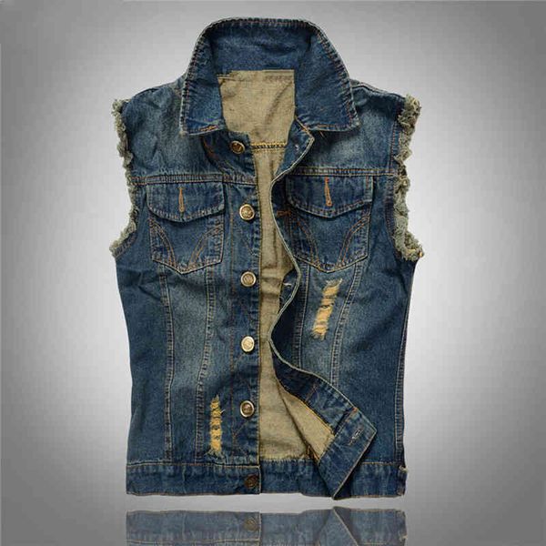 jackets men's korean jeans vest ripped denim jacket slim fit sleeveless summer style male coat 6xl sxq7, Black;brown
jackets men's korean jeans vest ripped denim jacket slim fit sleeveless summer style male coat 6xl sxq7, Black;brown