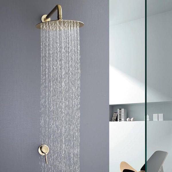 bathroom shower faucets set brushed gold brass rain faucet wall or ceiling mounted mixer tap 10" head sets
bathroom shower faucets set brushed gold brass rain faucet wall or ceiling mounted mixer tap 10" head sets