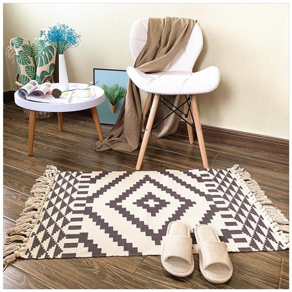 bohemian cotton carpet tassel woven floor mat hand made tapestry blanket door bedroom sofa living room area rug cushion 60*130cm carpets
bohemian cotton carpet tassel woven floor mat hand made tapestry blanket door bedroom sofa living room area rug cushion 60*130cm carpets