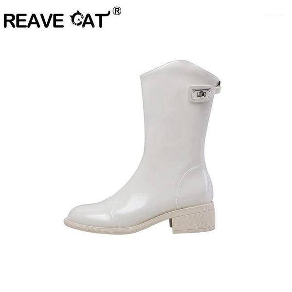 boots reavecat autumn winter mid-calf boot genuine leather round toe block heels zip buckle big size 33-40 rian daily a31771, Black
boots reavecat autumn winter mid-calf boot genuine leather round toe block heels zip buckle big size 33-40 rian daily a31771, Black