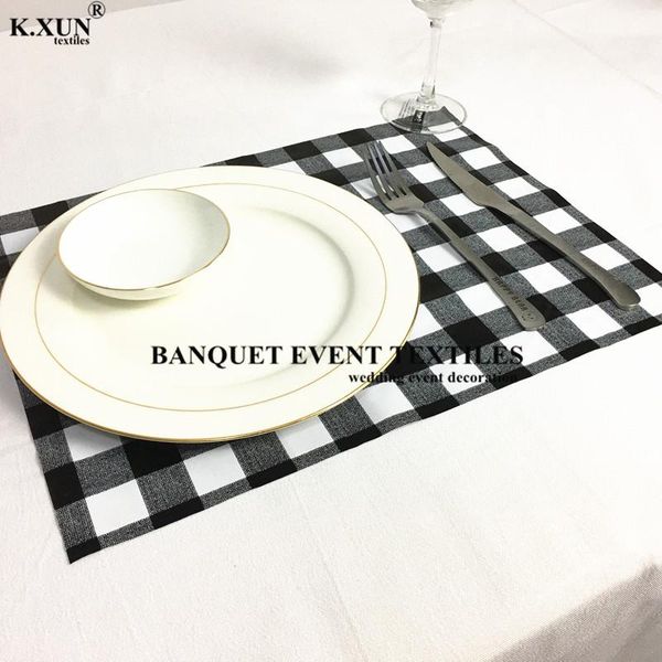 table napkin white and black color plaid pvc mat waterproof tablecloth for wedding event decoration
table napkin white and black color plaid pvc mat waterproof tablecloth for wedding event decoration
