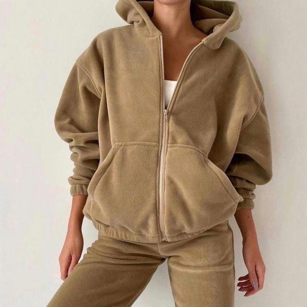 women's two piece pants winter padded hoodie suit long-sleeved sweatshirt zipper jacket elastic waist loose sportswear two-piece, White
women's two piece pants winter padded hoodie suit long-sleeved sweatshirt zipper jacket elastic waist loose sportswear two-piece, White