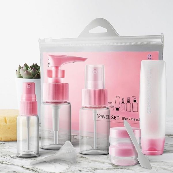 9pc/set leak proof travel bottles 30ml*3 bottles/ 15ml*1bottle /15g*2 /small tools*2 /bag*1 storage & jars
9pc/set leak proof travel bottles 30ml*3 bottles/ 15ml*1bottle /15g*2 /small tools*2 /bag*1 storage & jars