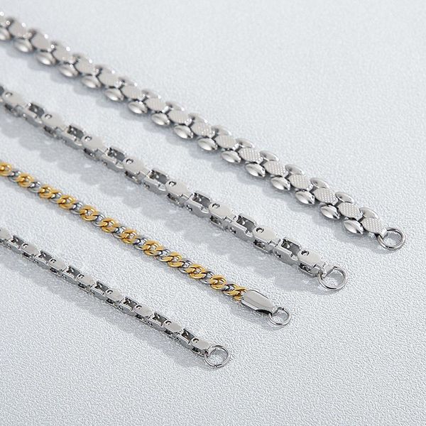 link, chain fashion women silver color gold bracelets jewelry for men gift, Black 
link, chain fashion women silver color gold bracelets jewelry for men gift, Black